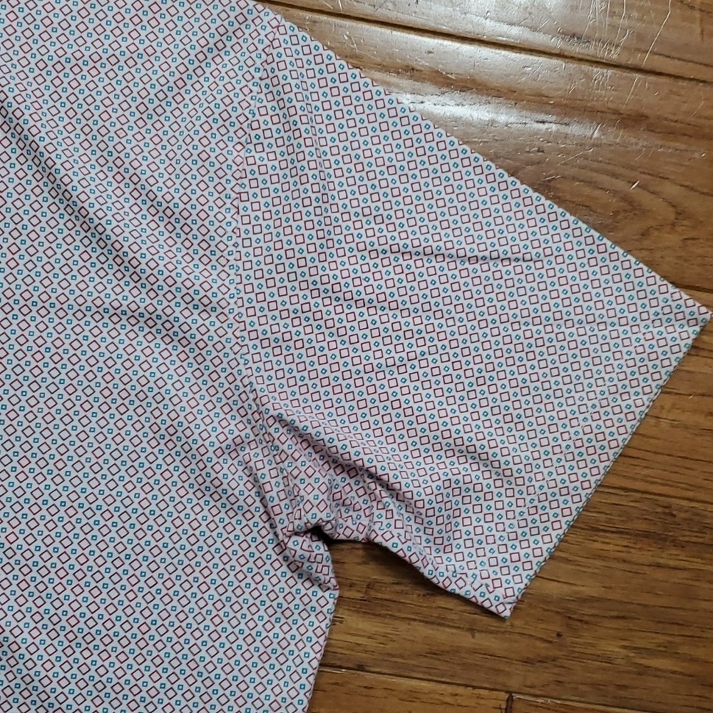 Mizzen+Main geometric diamond square golf polo - Picture 3 of 8